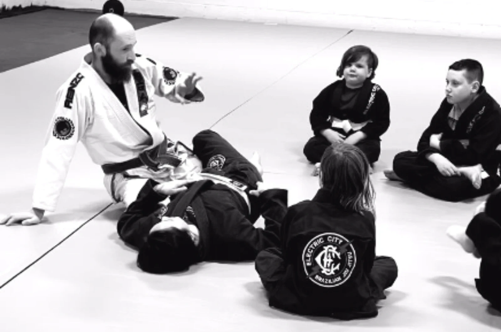 Child building confidence in martial arts